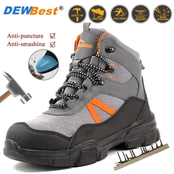 Mens Comfortable Abrasion Resistant Steel Toe Anti Smash Anti Stab Protective Safety Shoes Men's Protective Work Sneakers