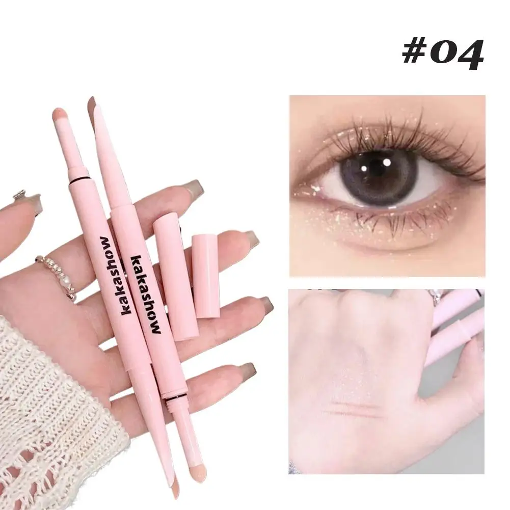 両頭スリーピングシルクワームペン シャドウ ブライトンズ プシード ノーメイクアップ ナチュラル スポンジヘッド 両頭スリーピングシルクワームペン