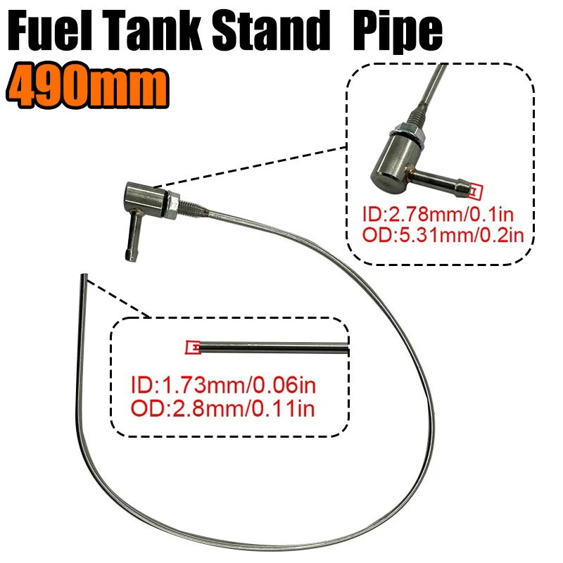 

49CM Car Parking Heater Fuel Tank Stand Pipe Standpipe For Eberspacher Webasto Air Top Air Diesel Parking Heater Oil Extractor