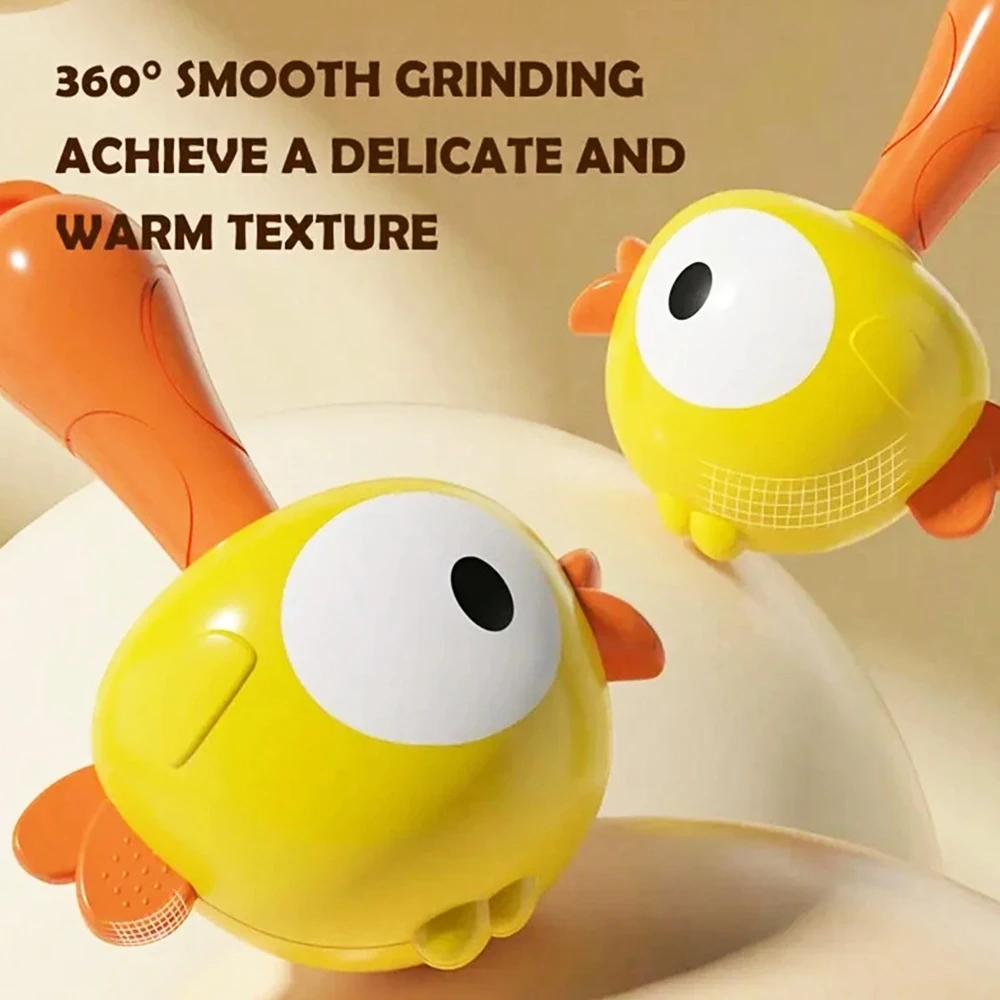 Cartoon-Rassel, sensorisches Griffspielzeug für Neugeborene, kaubare frühe Ed-Handglocke für Weihnachts- und Geburtstagsgeschenke