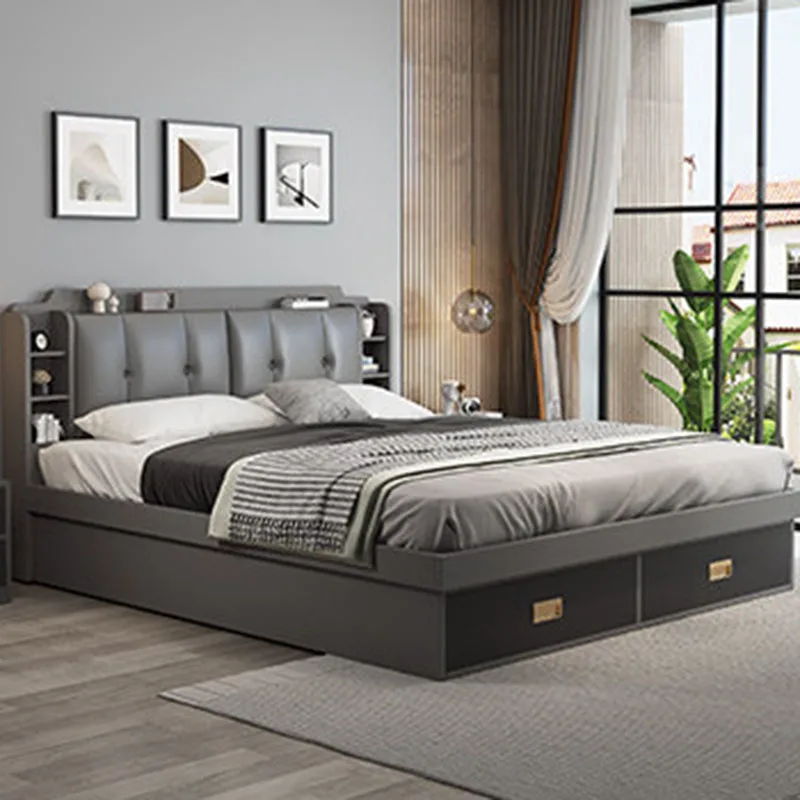 Floor Luxury Bed Double Queen Frame Wooden Design Beauty Princess Sleeping Bed Full Girls Letto Matrimoniale Salon Furniture