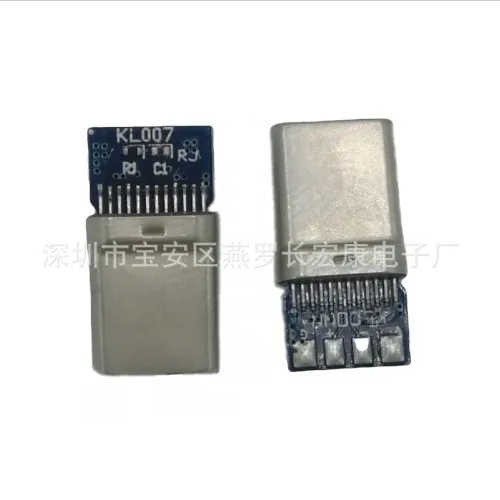 For USB TYPE-C 24PIN Male, Stretch, Seamless Male with PCB Board TYPE-C Connector