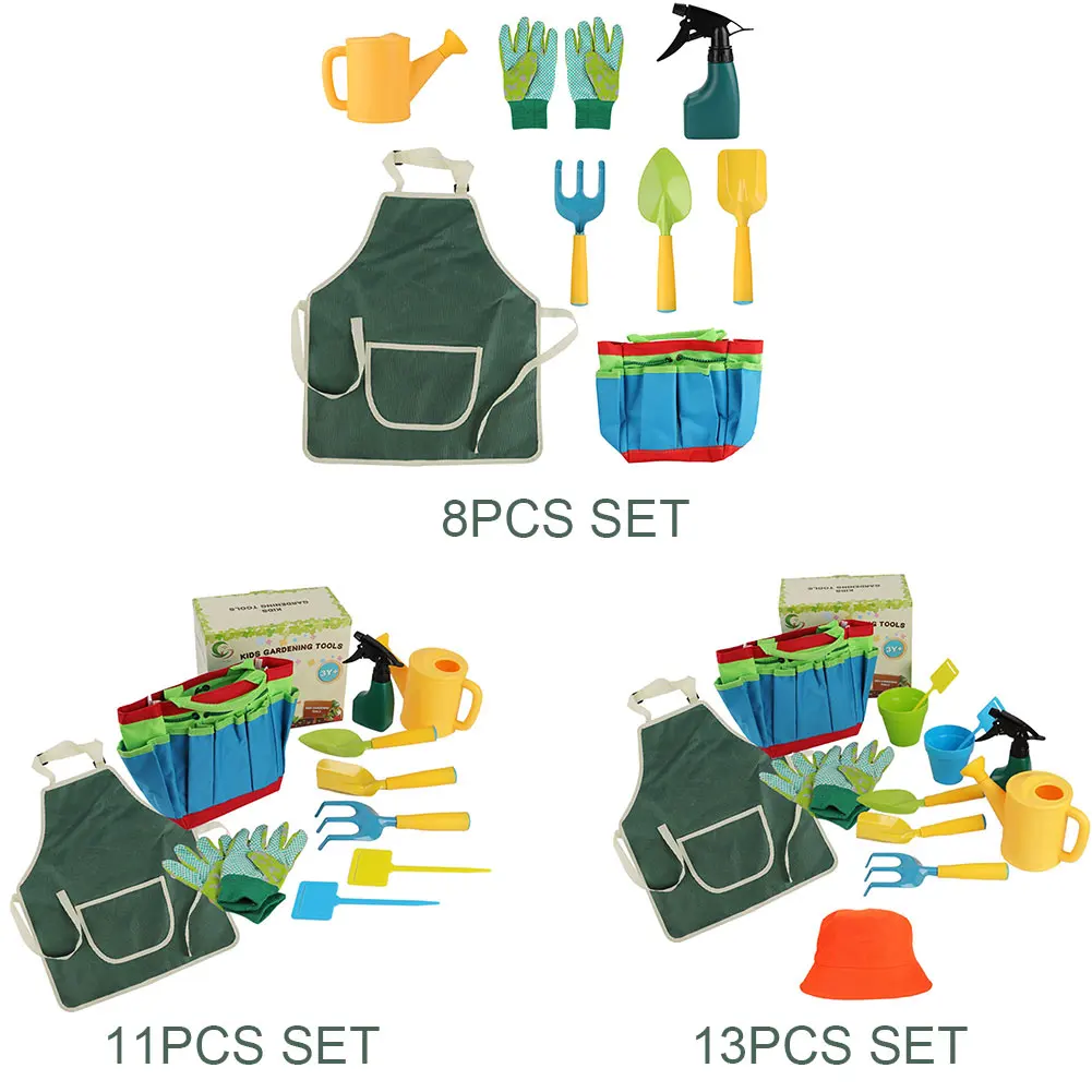 Escavando areia jogando ferramentas para crianças, conjuntos de ferramentas de jardinagem, kit de ferramentas de jardim infantil, pá de mão, sacola