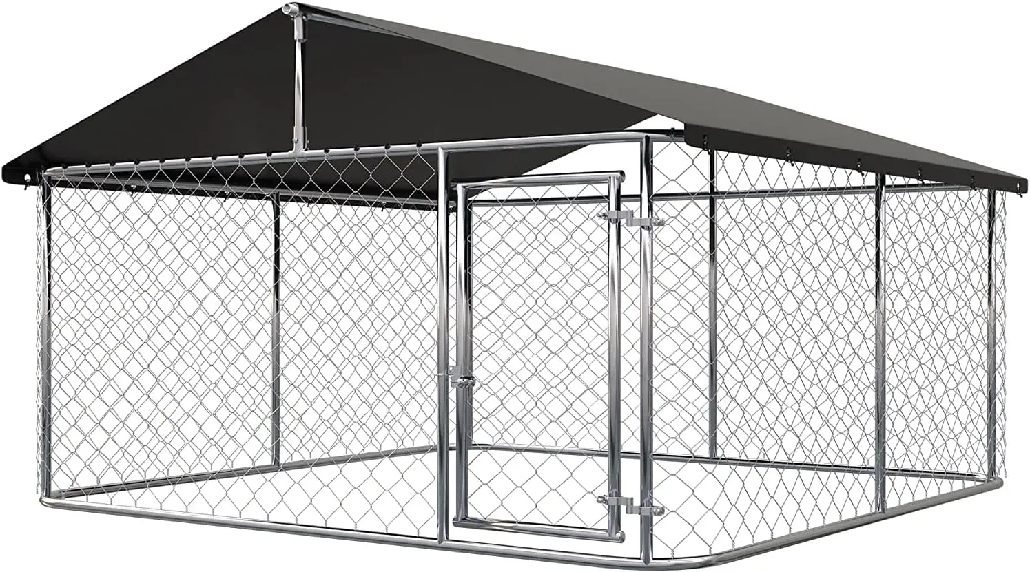 Outdoor Dog Playpen Heavy Duty Dog Kennel House Mesh Dog Big Cage Pet Kennel Steel Fence with Secure Lock