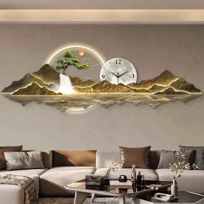 Modern Aesthetic Wall Clock Simple Designer Look Decorative Luxury Style for Living Room Bedroom Home Office Decor Furniture