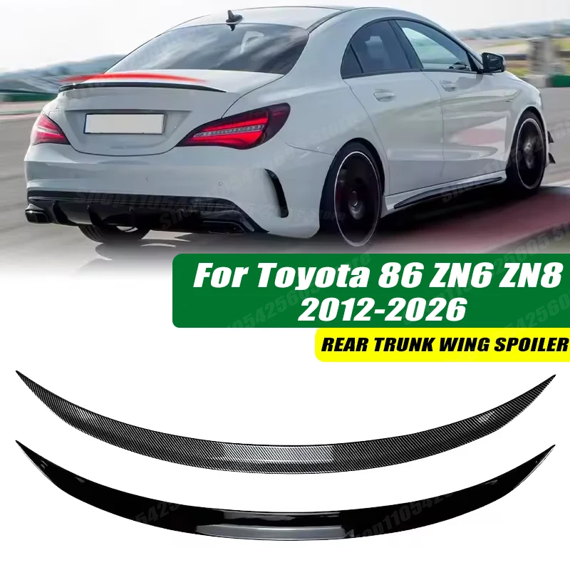 120cm 5D Carbon Look Rear Boot Trunk Spoiler Lip Stick-On Decorative Rear Wing For Toyota 86 ZN6 ZN8 2012-2026 Car Accessories