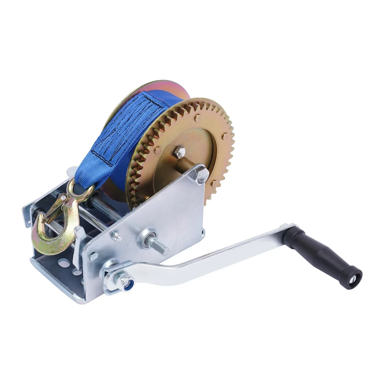 

%a Professional Belt Winch Approx. 1588kg Belt 10m Hand Winch Rope Boat 3500lbs