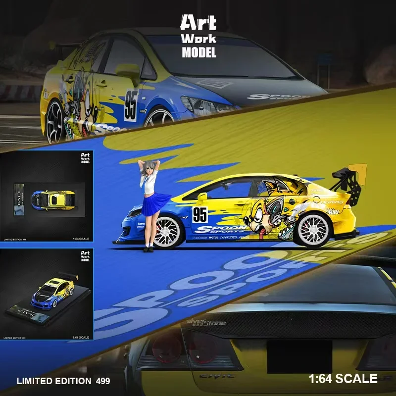 

Time Micro x Artwork 1:64 FD2 Track Edition Spoon limited499 Diecast Model Car