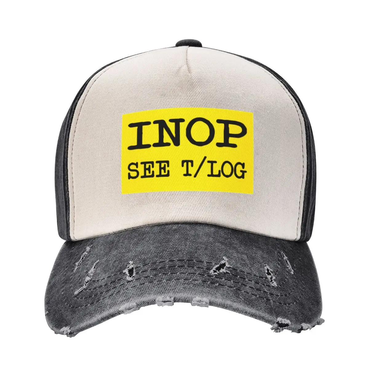 Inop See Technical Log Airplane Inoperative Sign Humor Saying Baseball Cap New In The Hat Luxury Brand Golf Wear Men Women's