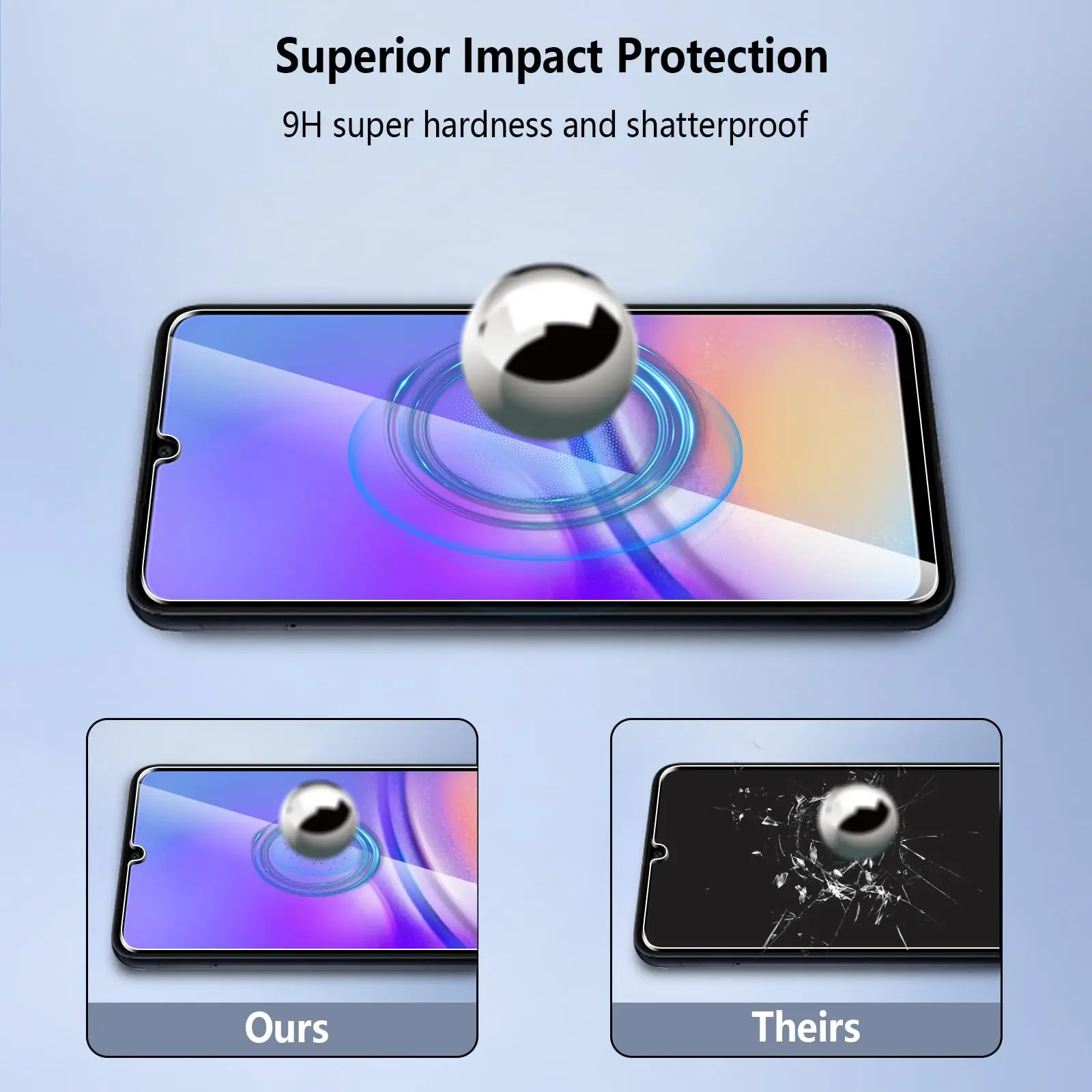 Protector de pantalla para Galaxy A05, A05s, Samsung, vidrio templado HD, cristal 9H, antiarañazos, carcasa de aluminio alta, amigable