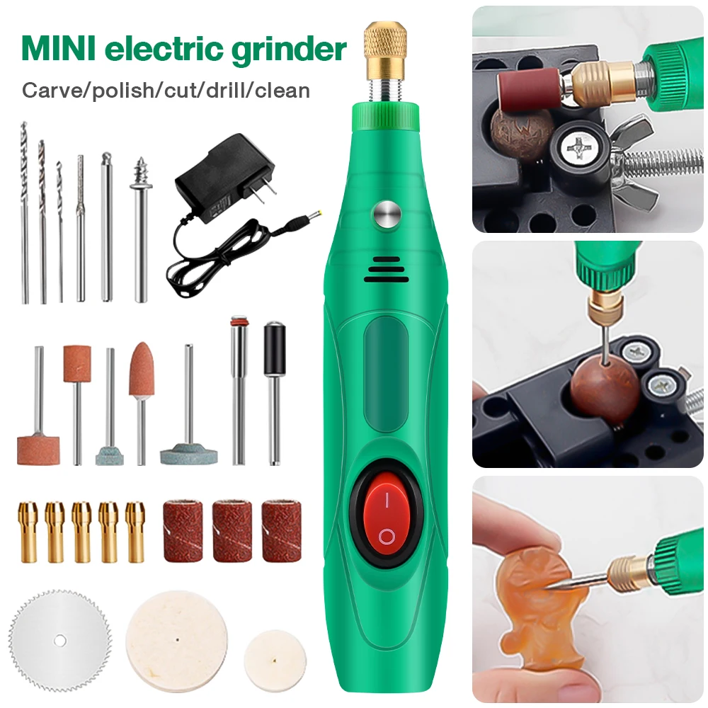 27/137pcs Electric Drill Grinder Engraver Pen Mini Rotary Tool Kit 13W 15000rpm Polishing Power Tool DIY for Jewelry Metal Glass