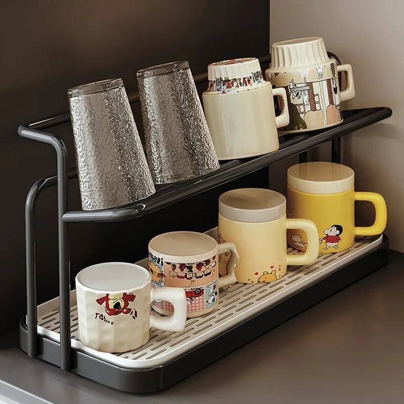 Soda Can Cup Rack Apartments Essentials Coffee Metal Holder Plates Dryer Cutlery Rangement Cuisine Kitchen Items Accessories