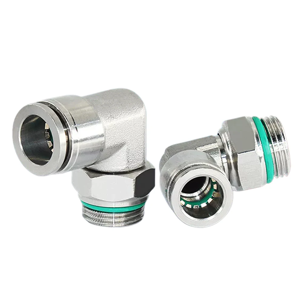 304 Stainless Steel Pneumatic Joint Rotatable G-thread PL-G Hose Quick Connector External Thread G1/8 