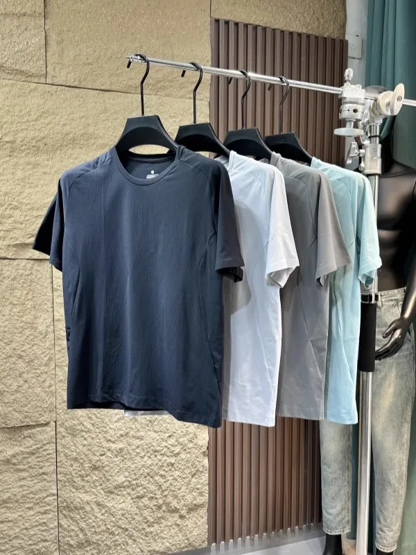 Nueva camiseta de tela técnica Qui Dry Running Fitn hombre ort Sve tejido transpirable versátil verano jóvenes ular ajuste básico