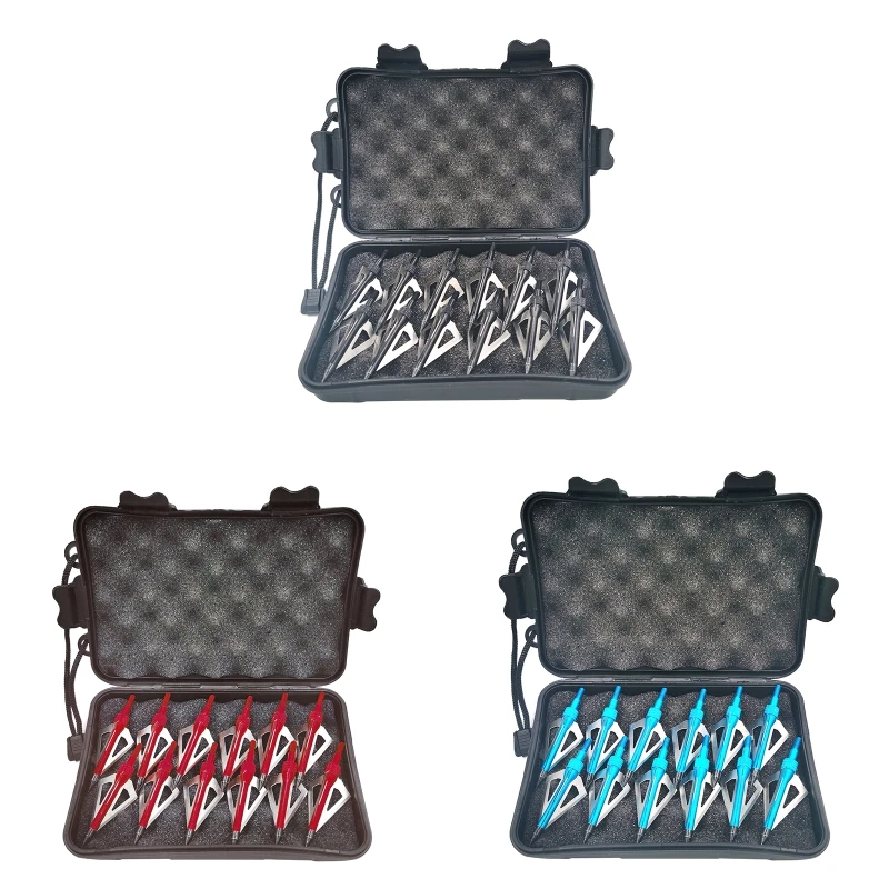 

12 упаковок, 125 зерен, 3 фиксированных лезвия для охоты — стрельба из лука с бродхедом для наконечников стрел, насадки для лука