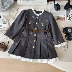 Girls Dresses Spring Autumn 2026 Children Fashion Shirts Dress For Baby Girl Clothing Kids Princess Party Costume Teenager Dress