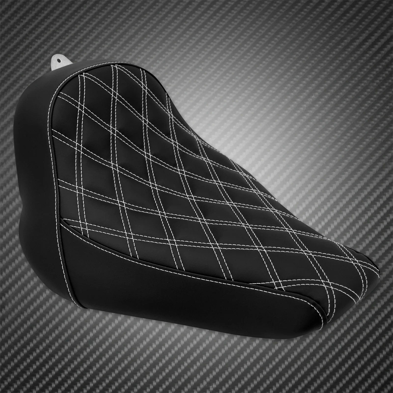 For Harley Softail Breakout Fatboy FXBRS FLSTF 2018-2021 2022 2023 Motorcycle Solo Driver Diamond Cushion Low Profile Seat Black