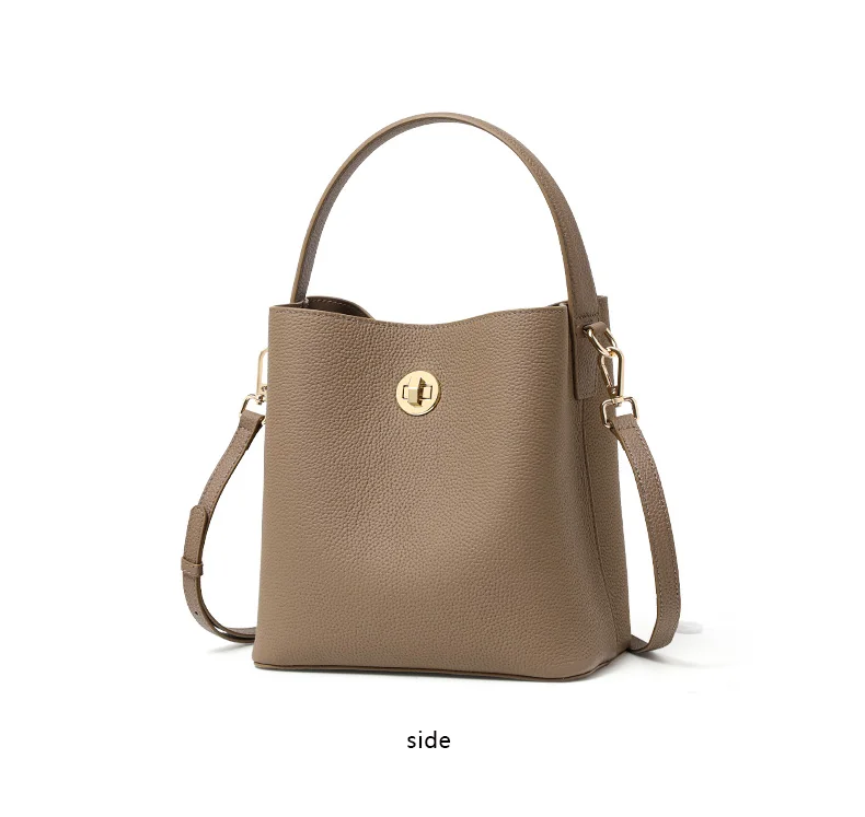 Elegante Retro-Handtasche aus hochwertigem Rindsleder mit mehrschichtigem Schultergurt und Verschluss, Umhängetasche für Damen – Detail 9