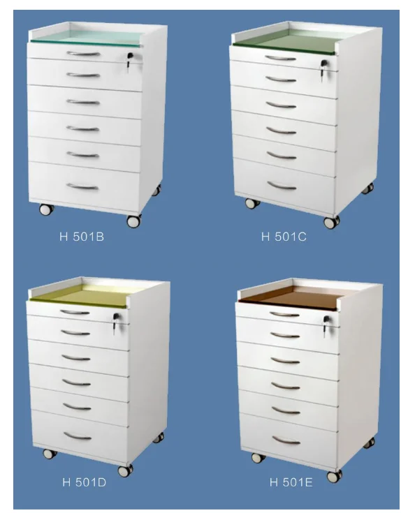 Hospital Stainless Steel Movable Convenient & Durable Top Dental Cabinet Dental Clinic Equipment Medical Trolley Cabinet Cart