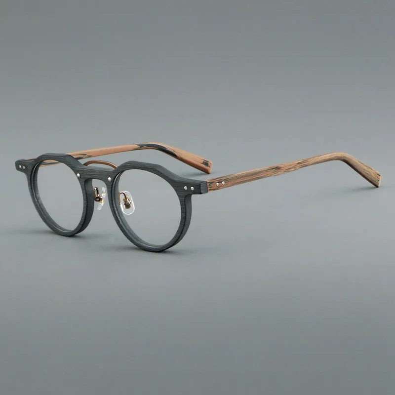 High Quality Acetate Retro Oval Eyeglasses Frame Men's Computer Refractive Reading Glasses Frame Women's Luxury Japanese Eyewear