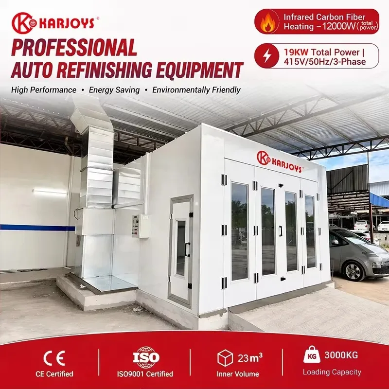 Hot Sale 4.6M Wide Automotive Paint Booth with Floor Platform Car Refinishing Spray Booth for Body Shops and Collision Repair