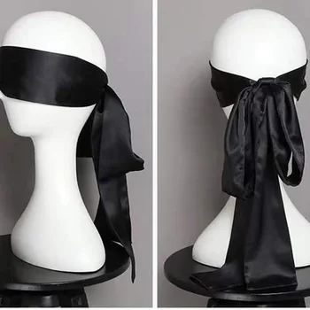 1PC Silk Eye Cover Savour Eye Patches Cute Blindfold Silk Ribbon Satin Silk Sleep Mask…