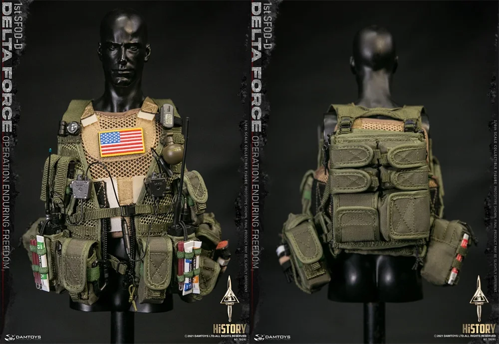 DAMTOYS DAM 78091 US. 1st SFOD-D Delta Force Operation Freedom Group Hang Chest Vest Bags Model For Fans DIY Collect 1/6