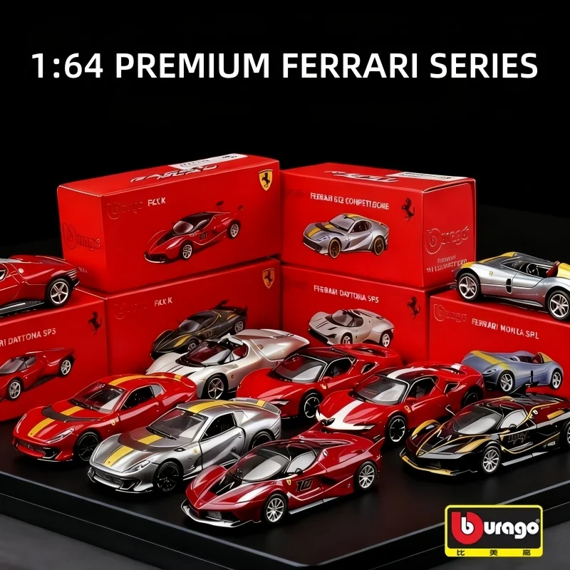 Bburago 1:64 Ferrari Series - Laferrari 458 Inzo Sf90 Fxx K With Shock Absorber Alloy Casting Collectible Model Car Gift Toys