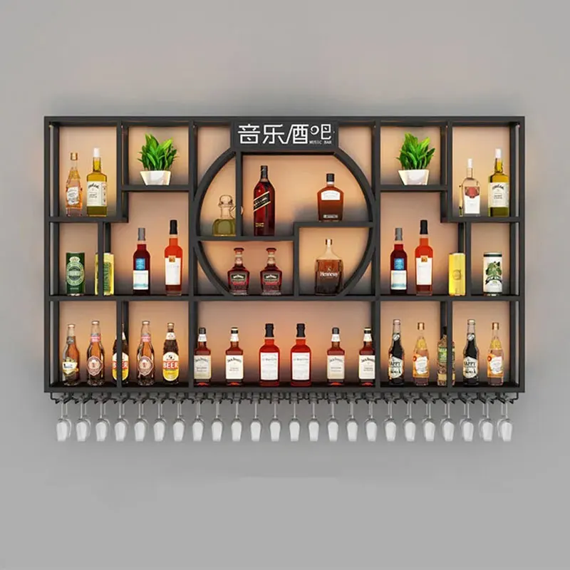 Display Luxury Wine Holder Minimalist Cabinet Living Room Wall Wine Rack Bottle Storage Modern Botelleros De Vino Bar Furniture