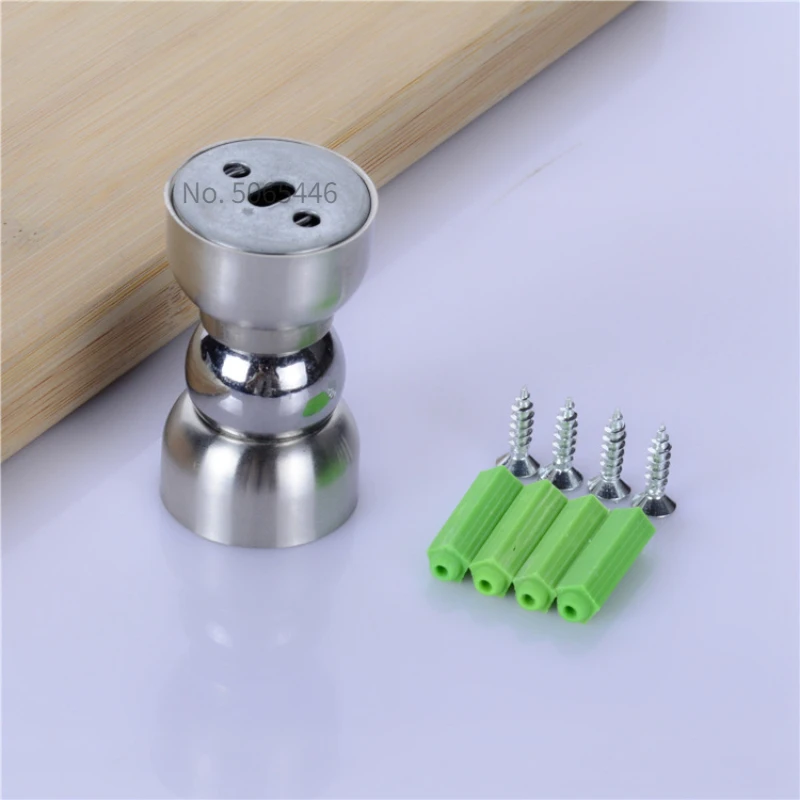 Magnetic Door Stops Mini Stainless Steel Ultra-short Door Stopper Hidden Holders Floor Hardware Fitting With Screws 5.6cm