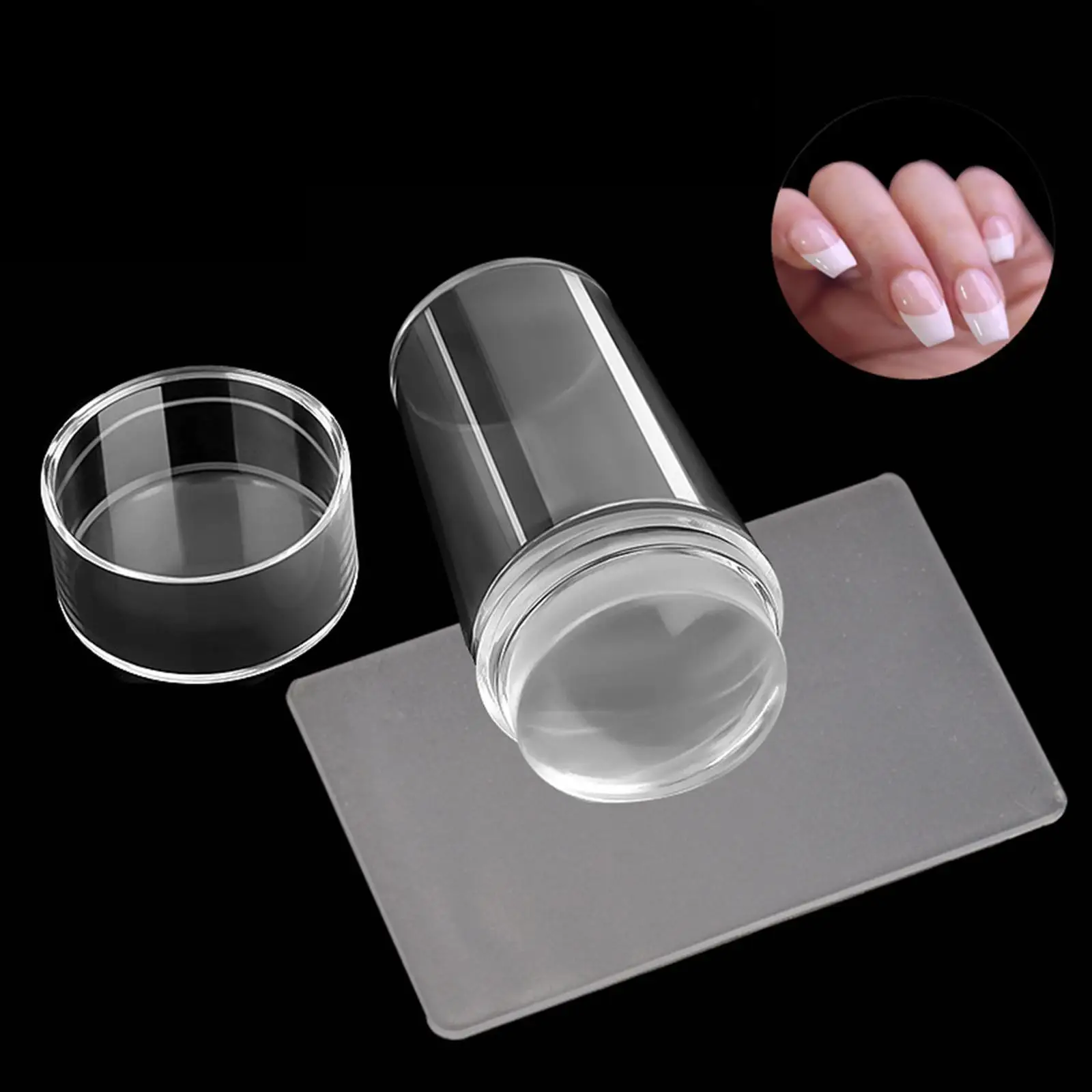 Seal, Stamping Plate Manicure Seal ,Silicone , Nail Stamp Tool, for DIY, Designs ,Clear Silicone ,Creativity Nail