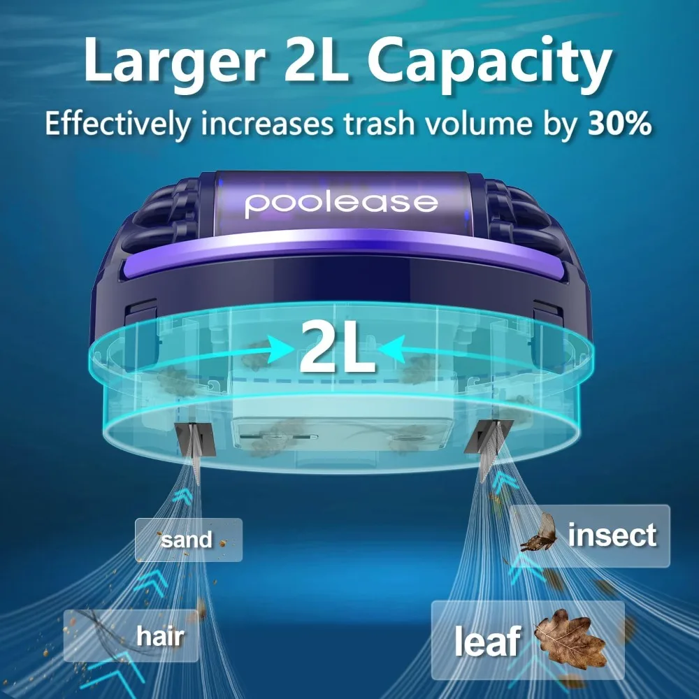 X1 Robotic Pool Vacuum for Above Ground Pool, Automatic Cordless Pool Cleaner with 45W Dual-Motor, Ideal for Above-Ground Flat P