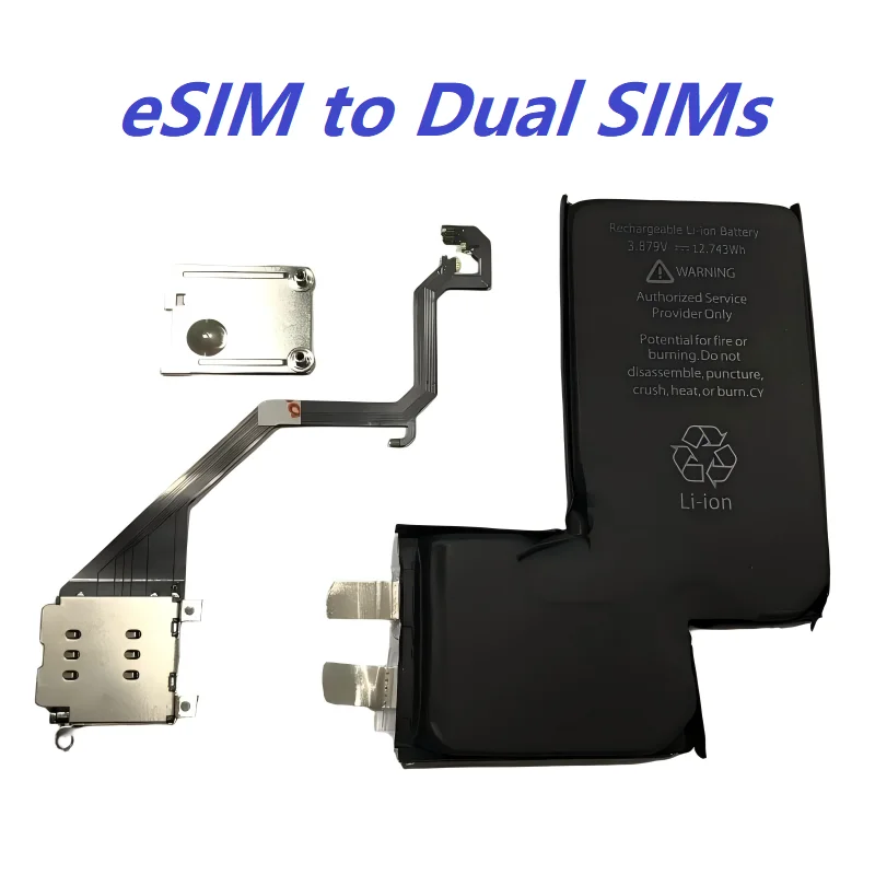 Hiseecon Wylie Dual SIM Slot Kit for iPhone 15 Pro Max to Convert