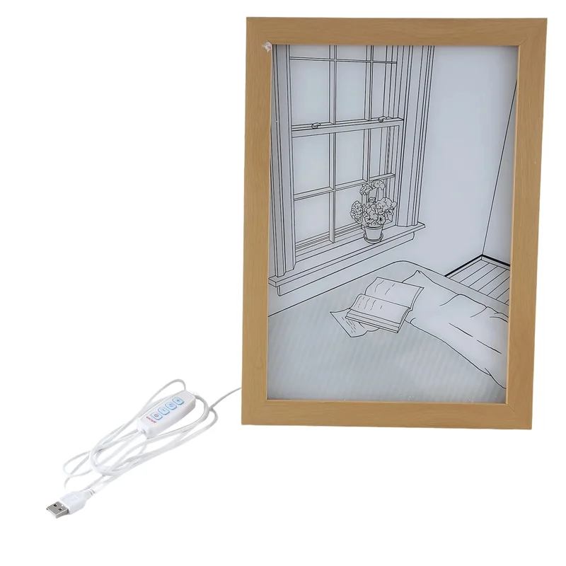 

ABRS-Light Painting Art Lamp Home Decor Sunshine Painting Night Light Birthday 32X22cm