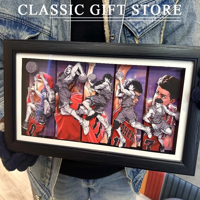 Peinture artistique 3D faite à la main, dessin animé Slam Dunk Sakuragi Hanamichi, collection d'images, ornements, décoration pour Fans, affichage cadeau