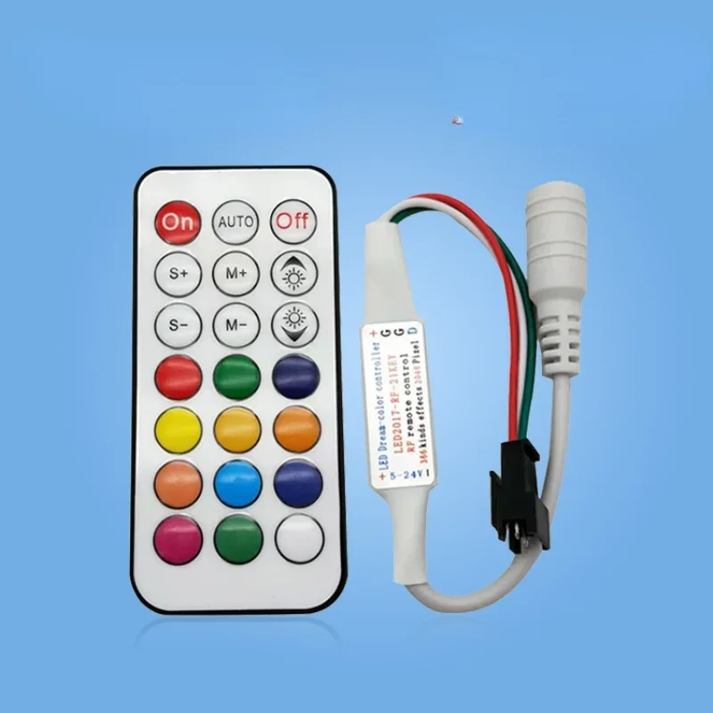 WS2815 WS2813 Controller luci a LED RF 14key 21Key Remote Wireless 350 + Dream Effect 4pin SM JST RGB IC Led Strip Light DC5-24V