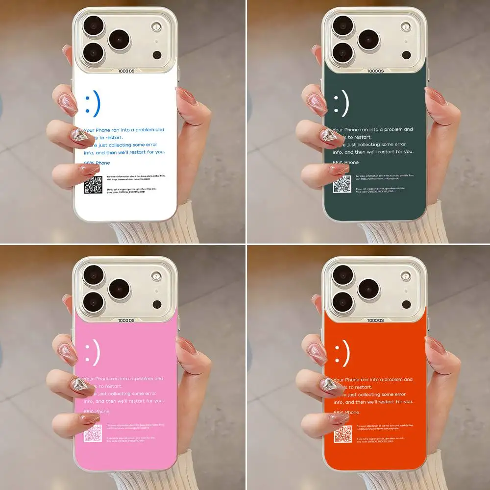 

Show Art Screen Failure Phone Case For iPhone 17,16,13,12,X,11,15,14,Pro,Max,Plus,SE4,Air,Mini White IMD HD Matte