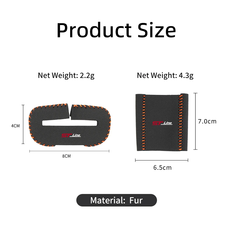 2Sets Car Seat Belt Buckle Cover Universal Fur Protector Auto Accessories For Ford Escape Kuga Mondeo Fiesta Focus 2 Fusion - view 6