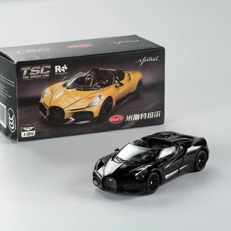

TSC Stoka 1:64 Car Model Bugatti Mistral Alloy Simulation Supercar Toy Car Gift for Boys