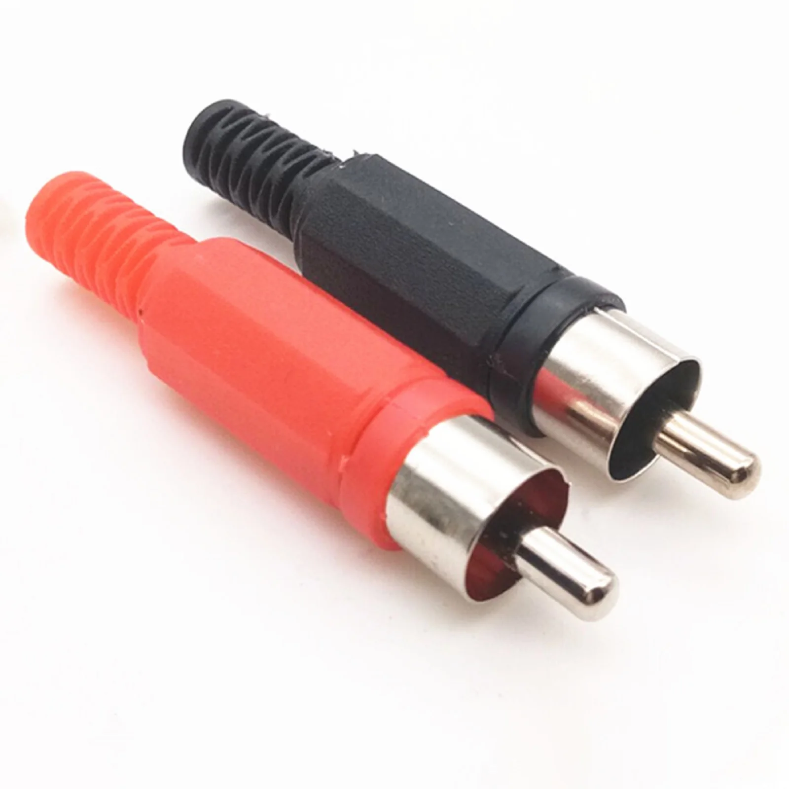 4pcs Plastic Audio Equipment Male Plug Kit Male Zinc Alloy Welding Connector Welding Type Speaker Equipment Parts