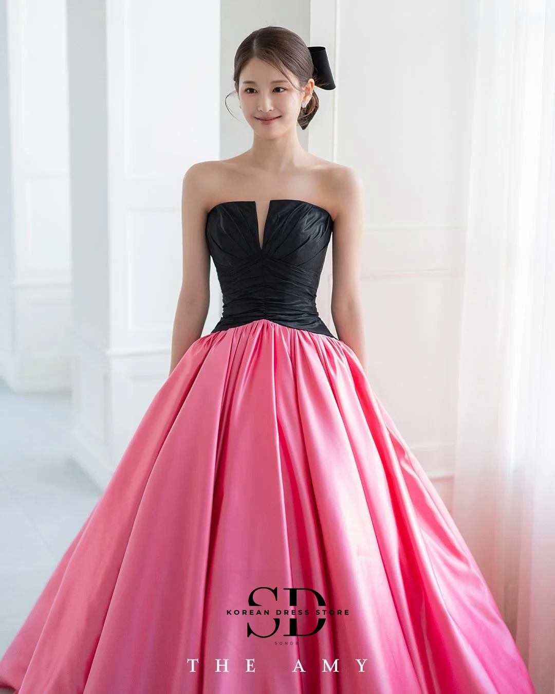 Sondr – robe de soirée de luxe, avec manches détachables, couleur contrastée, robe de princesse personnalisée, robes de mariage coréennes à pression