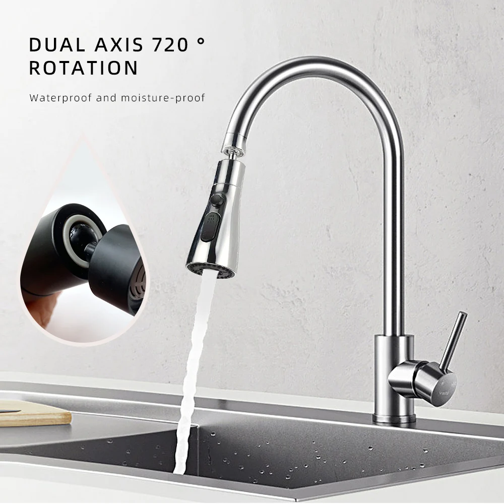 360° Rotatable Kitchen Faucet Head Sprayer Rotating Nozzle Sink Tap Shower Replacement Accessory Bubbler High-Pressure Aerator