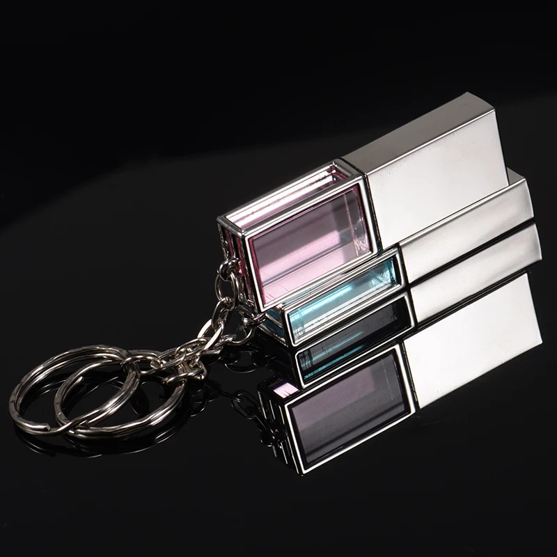 Blue Crystal USB-флеш-накопитель 64 ГБ Красивая карта памяти 32 ГБ Бесплатная брелок-ручка 16 ГБ Розовый Необычный U-диск 8 ГБ Креативный подарок