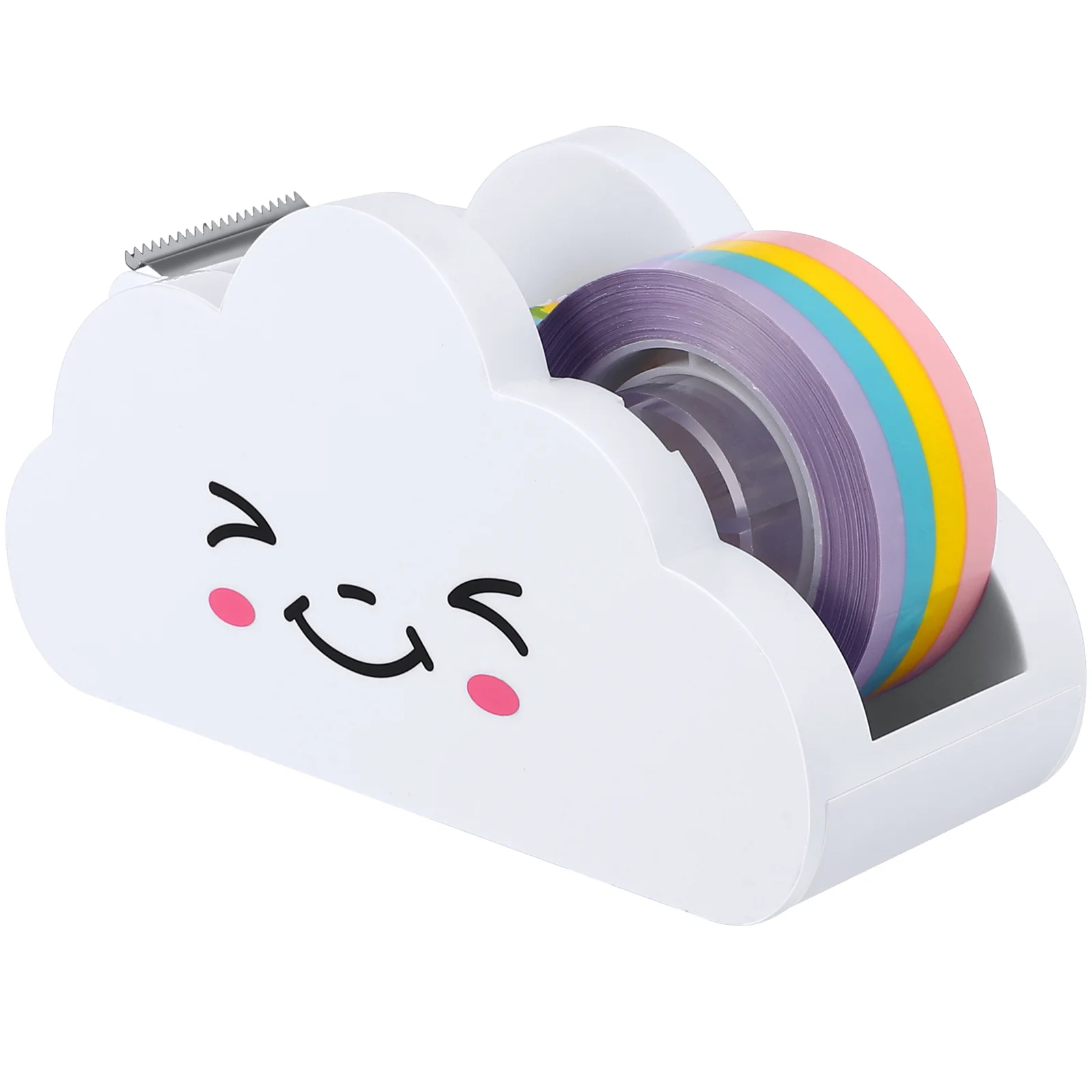 Premium Desktop Tape Dispenser for Sublimation Manual Cute Plastic Rainbow