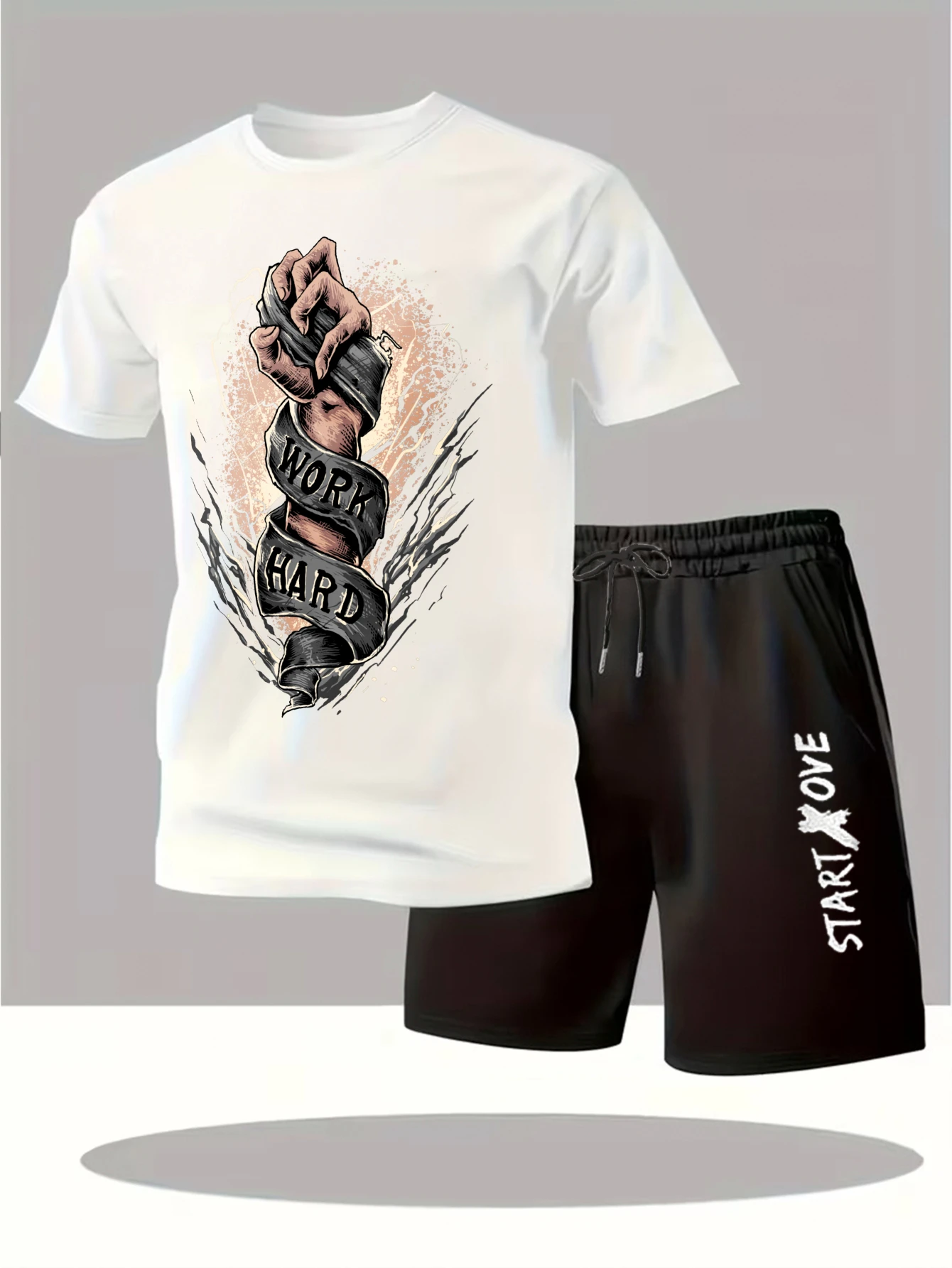 

Мужские комплекты 2025: Новинка! Модные спортивные костюмы Y2K с графическим принтом, одежда в стиле Drip. Костюм для мужчин, спортивный костюм с коротким рукавом.