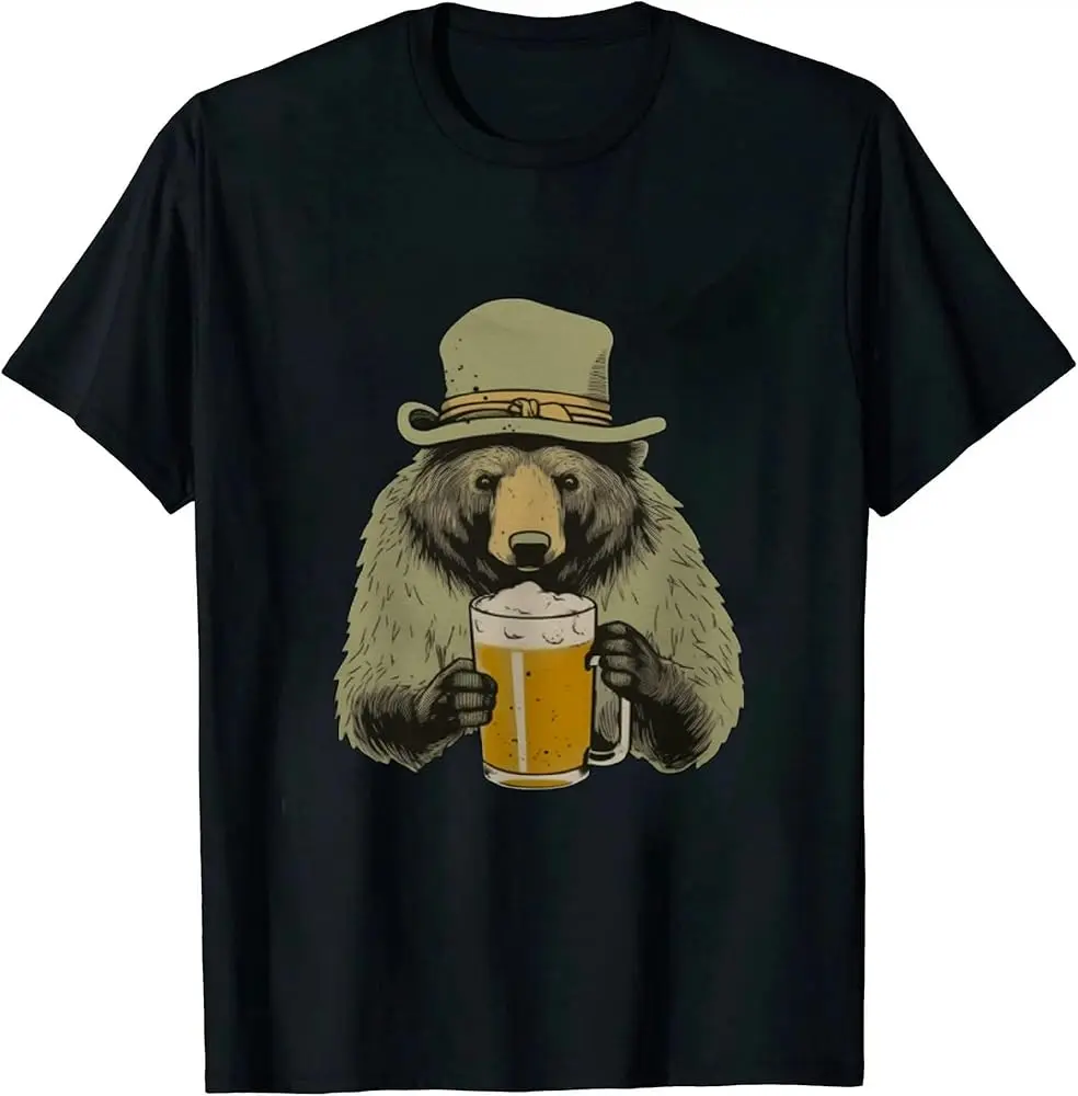 Funny Oktoberfest Design Bier Beer Bear Hug German Party T-Shirt High Quality 100%Cotton Short Sleeve