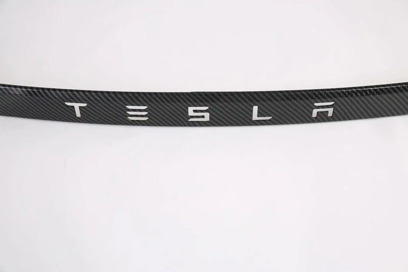 For Tesla Model S 2019-2022 Car Accessories Carbon Fiber Style Rear Boot Door Trunk Lid Cover Trim Tailgate Garnish