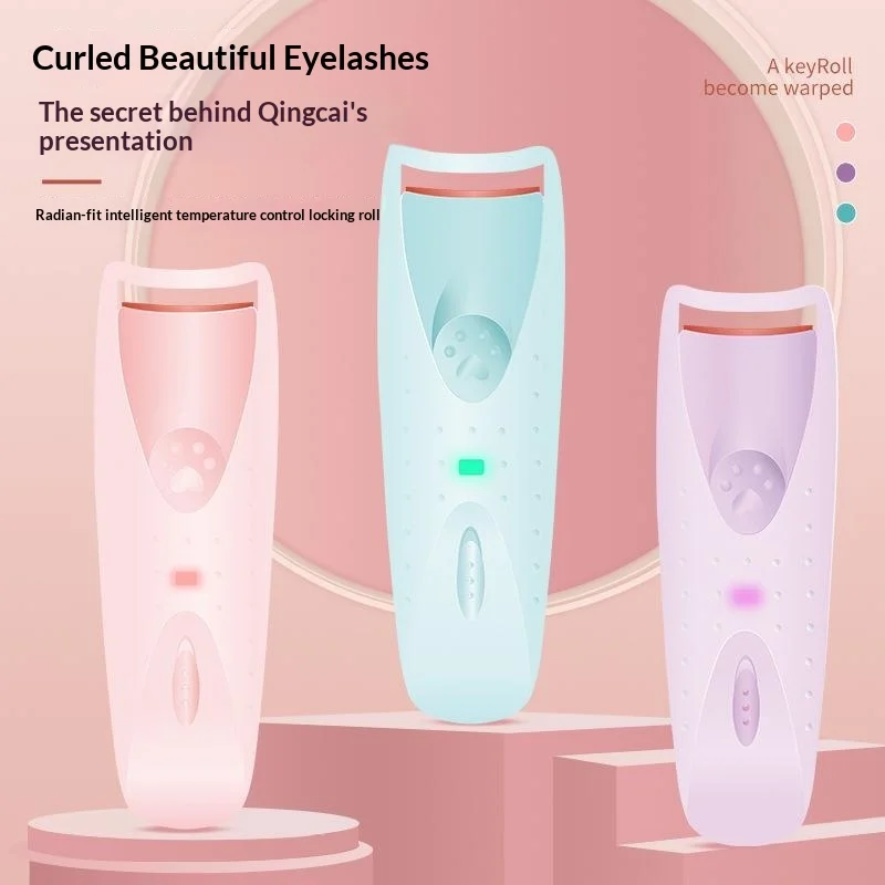 Elektrisch beheizter Wimpernformer für Frauen, langanhaltendes automatisches Wimpernwellen-Tool, neues Make-up-Zubehör, beheizter Wimpernclip – Detail 4