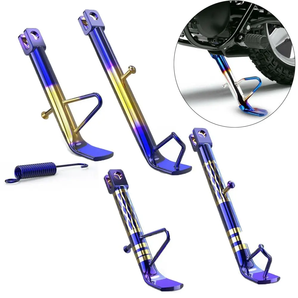Adjustable Side Stand Retractable Parking Racks Support Foot Shelf Motorcycle Kickstand Motorbike Side Kick Stand