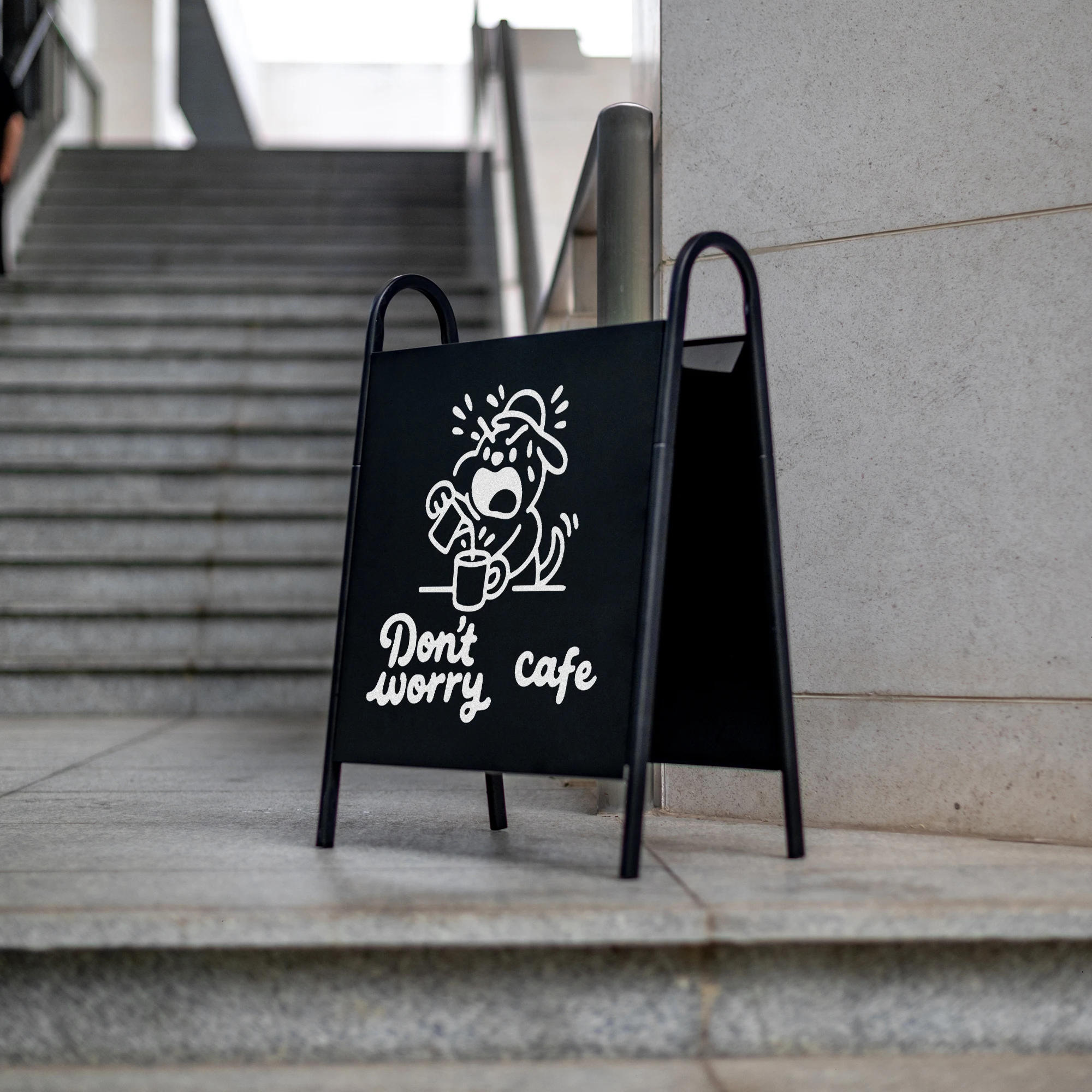 

70X50CM Assembled Outdoor Double-sided Floor Standing Display Stand Advertising Guide Sign in Stock